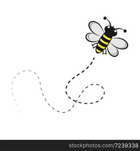 Honeybee. simple vector icon for theme design isolated on white background