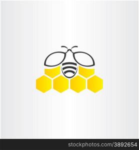 honeycomb and bee symbol design