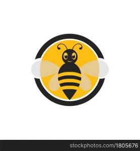 Honeycomb bee animal logo vector