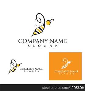 Honeycomb bee logo and symbol