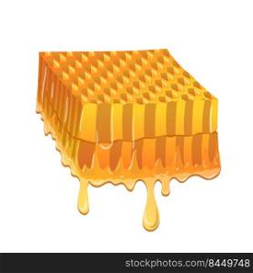 honeycomb cartoon. honey beeswax, propolis bee, sweet drop honeycomb vector illustration. honeycomb cartoon vector illustration