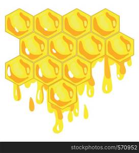 Honeycomb, illustration, vector on white background.
