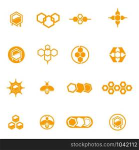 Honeycomb ilustration logo vector template
