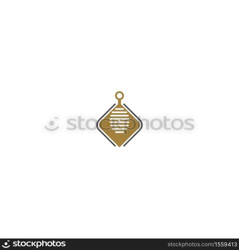 Honeycomb logo, leaf honey logo icon design concept illustration