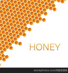 Honeycomb monochrome honey pattern. Vector stock illustration. Honeycomb monochrome honey pattern. Vector stock illustration.