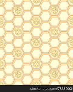 Honeycomb pattern. Color bright decorative background vector illustration.