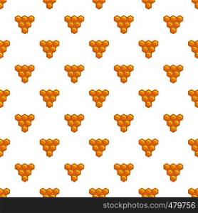 Honeycomb pattern seamless repeat in cartoon style vector illustration. Honeycomb pattern seamless repeat