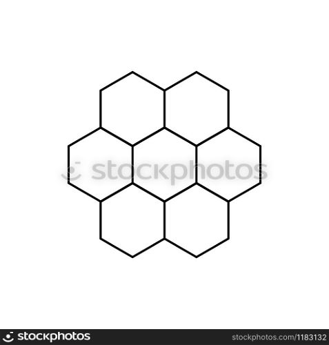 Honeycomb vector icon. Honey. Honeycomb bee