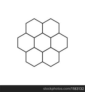 Honeycomb vector icon. Honey. Honeycomb bee