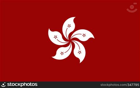 Hong Kong flag image for any design in simple style. Hong Kong flag image