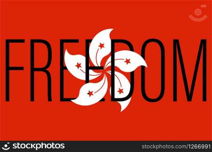 hong kong freedom protest concept idea vector illustration