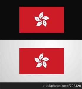 Hongkong Flag banner design