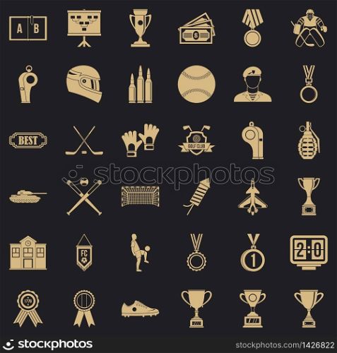 Honorary badge icons set. Simple set of 36 honorary badge vector icons for web for any design. Honorary badge icons set, simple style