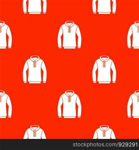 Hoody pattern repeat seamless in orange color for any design. Vector geometric illustration. Hoody pattern seamless