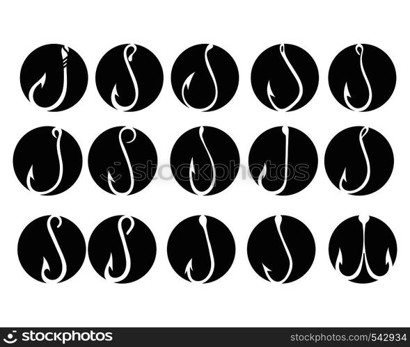 hook symbol and logo icon vector