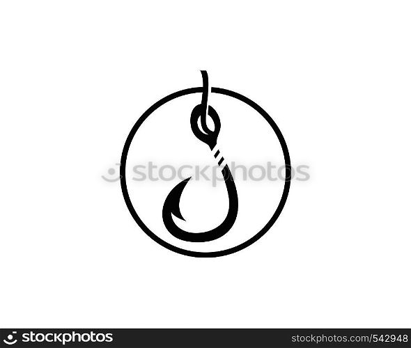 hook symbol and logo icon vector