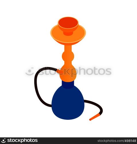Hookah icon in isometric 3d style on a white background. Hookah icon, isometric 3d style