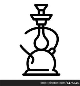 Hookah icon. Outline hookah vector icon for web design isolated on white background. Hookah icon, outline style