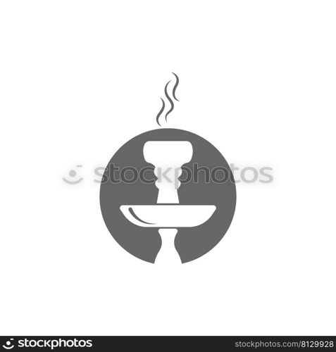 Hookah shisha icon logo illustration template