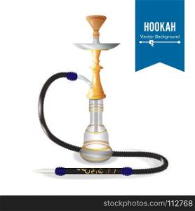 Hookah Vector. Classic Egyptian And Arabic Style. Isolated On White Background. Hookah Vector. Classic Egyptian, Arabic Style. Isolated On White Background