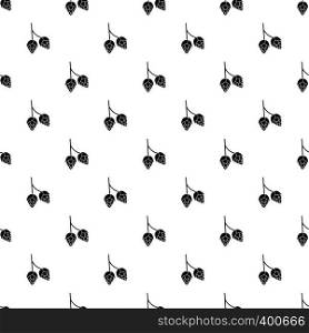 Hop cone pattern. Simple illustration of hop cone vector pattern for web design. Hop cone pattern, simple style