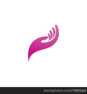 Hope hand logo vector image