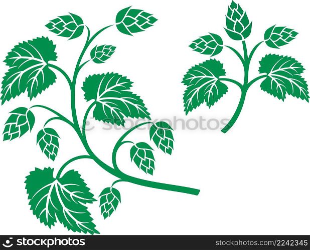 Hops leaf design (beer symbol)