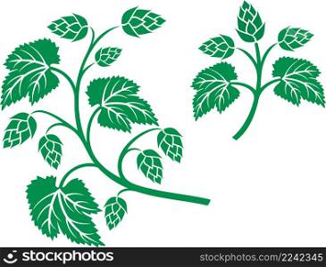 Hops leaf design (beer symbol)