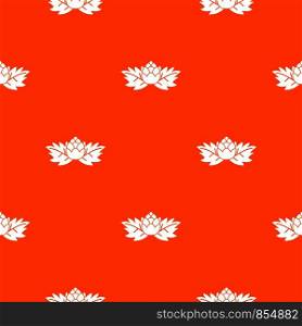 Hops pattern repeat seamless in orange color for any design. Vector geometric illustration. Hops pattern seamless