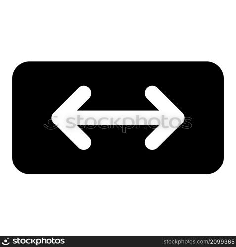 Horizontal arrows in both directional on a road signal