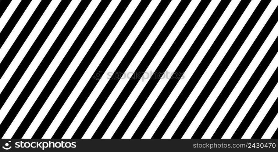 Horizontal banner, Black diagonal lines. Striped wallpaper. Seamless surface pattern design with symmetrical linear ornament. Stripes motif, vector