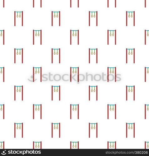 Horizontal bar with rings pattern. Cartoon illustration of horizontal bar with rings vector pattern for web. Horizontal bar with rings pattern, cartoon style