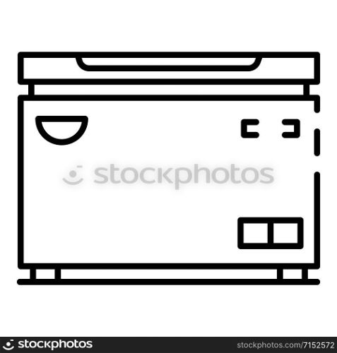 Horizontal freezer icon. Outline horizontal freezer vector icon for web design isolated on white background. Horizontal freezer icon, outline style