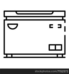 Horizontal freezer icon. Outline horizontal freezer vector icon for web design isolated on white background. Horizontal freezer icon, outline style