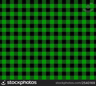 Horizontal green and black buffalo plaid texture. Checkered seamless pattern. Geometric fabric background for flannel shirt, picnic blanket, kitchen napkin, tweed coat. Vector flat illustration.. Horizontal green and black buffalo plaid texture. Checkered seamless pattern. Geometric fabric background for flannel shirt, picnic blanket, kitchen napkin, tweed coat