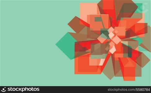 Horizontal Illustration background of a transparent complex abstract shape