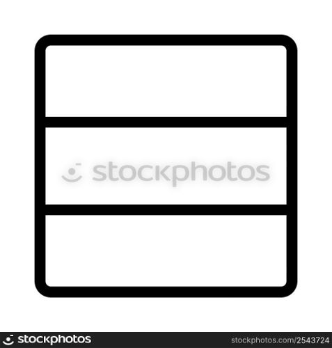 Horizontal lines with three layer cells in frame