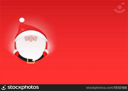 Horizontal postcard with Santa Claus and place for text. Banner. Vector element for your design. Horizontal postcard with Santa Claus and place for text. Banner.