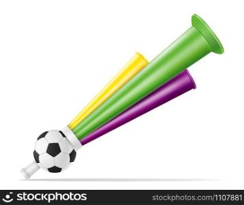 horn attribute football soccer and sports fans vector illustration isolated on white background