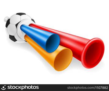 horn attribute football soccer and sports fans vector illustration isolated on white background
