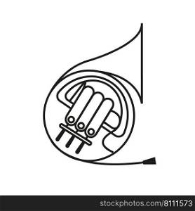 horn musical instrument icon eps10