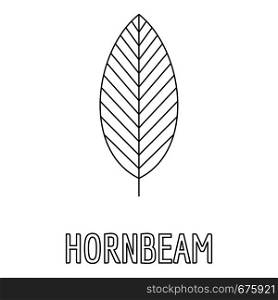 Hornbeam leaf icon. Outline illustration of hornbeam leaf vector icon for web. Hornbeam leaf icon, outline style.
