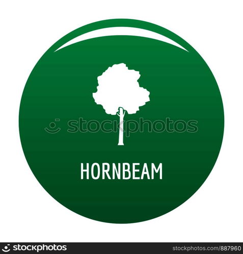 Hornbeam tree icon. Simple illustration of hornbeam tree vector icon for any design green. Hornbeam tree icon vector green