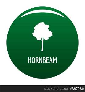 Hornbeam tree icon. Simple illustration of hornbeam tree vector icon for any design green. Hornbeam tree icon vector green