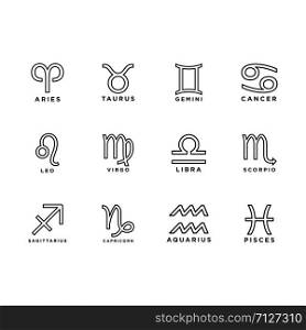 horoscope signage, zodiac icon trendy