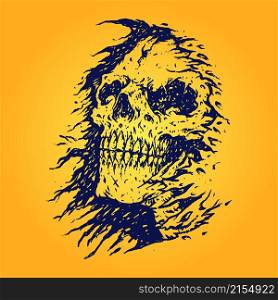 Horror Scary Grim Reaper Isolated Vector illustrations for your work Logo, mascot merchandise t-shirt, stickers and Label designs, poster, greeting cards advertising business company or brands.
