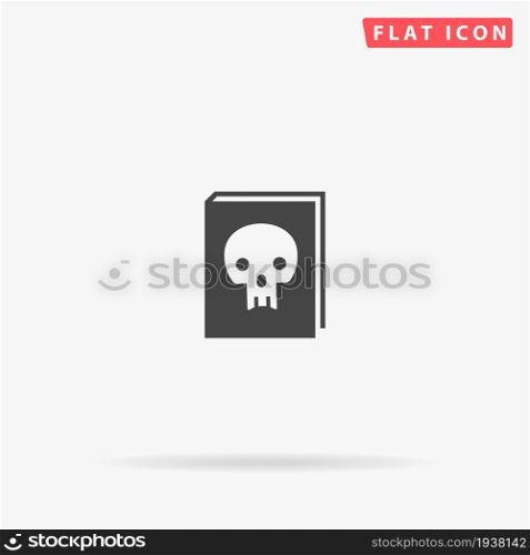 Horrors Book flat vector icon. Glyph style sign. Simple hand drawn illustrations symbol for concept infographics, designs projects, UI and UX, website or mobile application.. Horrors Book flat vector icon