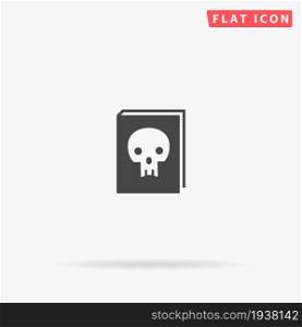 Horrors Book flat vector icon. Glyph style sign. Simple hand drawn illustrations symbol for concept infographics, designs projects, UI and UX, website or mobile application.. Horrors Book flat vector icon