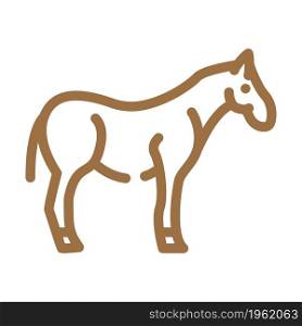 horse animal color icon vector. horse animal sign. isolated symbol illustration. horse animal color icon vector illustration