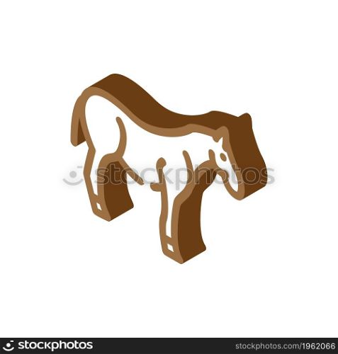 horse animal isometric icon vector. horse animal sign. isolated symbol illustration. horse animal isometric icon vector illustration